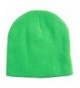 Neon Short Knit Beanie - Green - CE12LO9457B