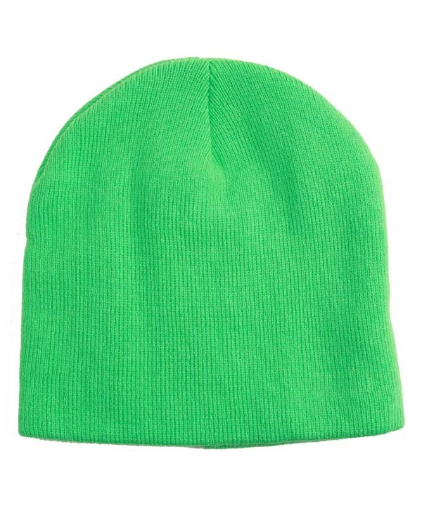 Neon Short Knit Beanie - Green - CE12LO9457B