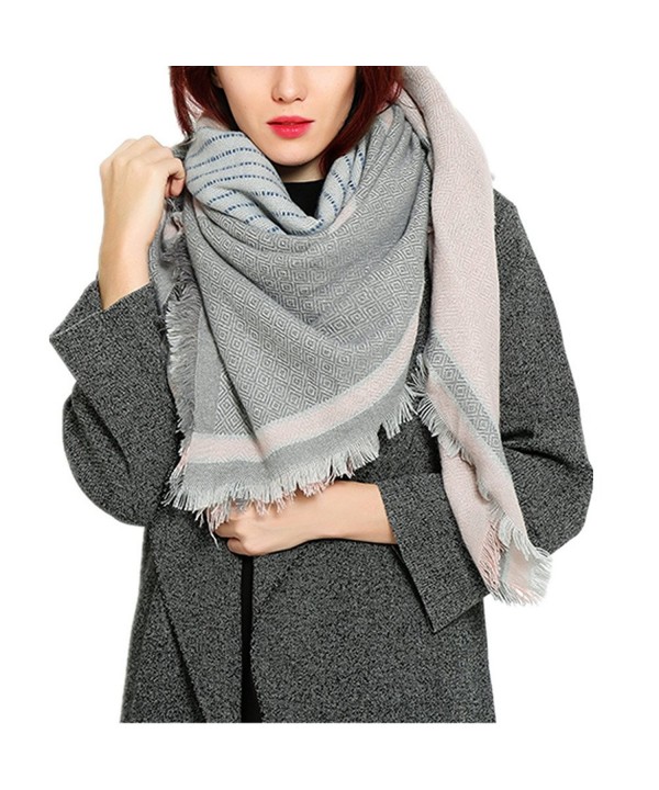 RACHAPE Winter Blanket Scarf for Women Fashion Large Soft Shawl - Pink - CD12O4YF23R