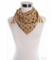 ScarvesMe Colorful Poka Dot Fashion Bandana with Tassel Accent Neckerchief Scarf - Gold - CU17XWEE3L2