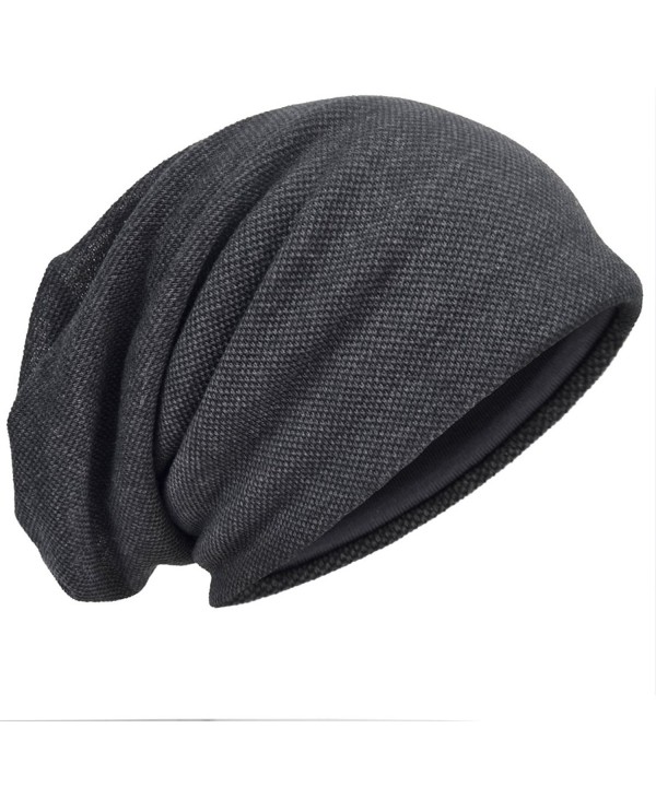 HISSHE Men Slouch Hollow Beanie Thin Summer Cap skullcap B011h - Grey301 - C317Z3IN85Z