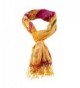 Christian Audigier Women's Soft Fabric Fringe Scarf Print Colors - Orange/80x40 - CI11DI6A9PP