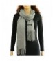 Cashmere Scarf With Tassel Super Soft Warm Blanket Shawl Wrap for Women & Men - Gray - CN186TTA6RH