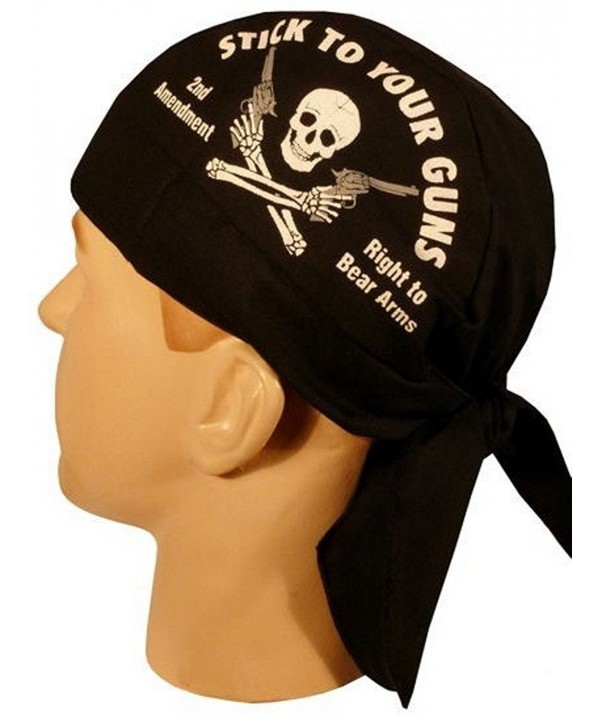 Skull Cap Biker Caps Headwraps Doo Rags - Stick To Your Guns 2nd Amendment - CE12ELHNI1R