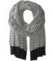 Echo Women's Soft Stretch Knit Mini Stripe Winter Scarf - Black - C81827RZ0UU