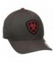 Ariat Men's Gray Red Flex Fit Hat - Gray - C011PTYP8E7