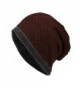 Tomily Slouchy Knit Beanie Hat Soft Fleece Lined Winter Warm Skull Cap - Wine Red - CJ12MBM0R4P