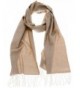 SilverHooks Chevron Stripes Soft & Warm Cashmere Scarf w/ Gift Box - Ivory Herringbone & Chevron - CN186ZL7QZK