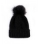 Tuscom Fashion Women Keep Warm Knitted Wool Hemming Hat - Black - CX12N8QOR57