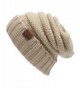 AIJIAO Winter Hats Women Cap Crochet Knit Thermal Slouchy Beanie Hat - Beige - CB17YY9ZQHU