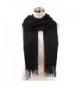 SojoS Womens Large Soft Cashmere Feel Pashmina Shawls Wraps Winter Scarf SC304 - C2 Black - CV186O9Z4YX