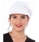 Simplicity Women's Winter Cotton Knit Slouchy Beanie with Visor - 1136_white - C411P4ZRY7F