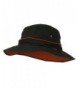 UV 50+ Orange Piping Talson Sun Bucket Hat - Black - CS11I67NJ3B