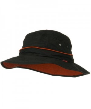 UV 50+ Orange Piping Talson Sun Bucket Hat - Black - CS11I67NJ3B