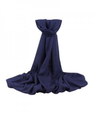 Inkach Women Long Wrap Shawl Scarf Scarves Stole - Navy - C412N3XZPNS