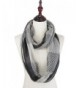 Vivian Vincent Elegant Checked Infinity in Cold Weather Scarves & Wraps