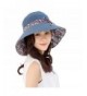 Womens Sun Hat Foldable Reversible Beach Hat Visor Cap Wide Brim UPF 50+ - Blue - CN1829YX8ZO