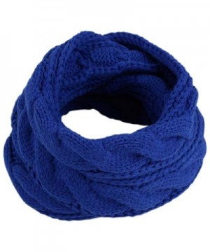 JOYEBUY Women Lady Thick Wool Knit Scarf Warm Winter Infinity Circle Loop Scarf Valentine Gift - Royal Blue - CE187KD8Q3U