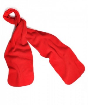 Nollia Solid Color Fleece Unisex Winter Scarf (Red - CN11QIQTYOP