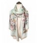 DOCILA Silk-Like Shawl- Womens Fashion Evening Wrap- Flowers Printed Scarf - Palegreen - C217Z4ANM04