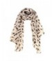 Tsmile Women Clowder Cat Scarf Chiffon Wrap Lady Shawl Chiffon Scarf Scarves - White - CS186O792ZH