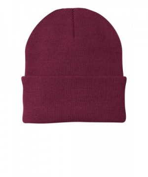 Port & Company Men's Knit Cap - Maroon - C7114V1UX9J