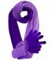 Knit Ombre Texting Gloves & Scarf Set - Purple - CE125BTO3L3