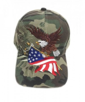 Aesthetinc Patriotic American Eagle and American Flag Baseball Cap USA 3D Embroidery - Military Camo - CC120061ZMR