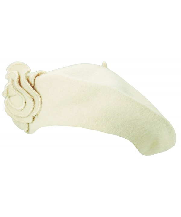 Scala Collezione Women's Sexy Bohemian Swagger ROne Sizeette Beret - Ivory - CT11QVQ63GJ