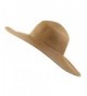 The Hat Depot Women's Large Wide Brim Floppy Beach Sun Visor Shade Straw Hat Cap - Brown - CB12HTUPE5L