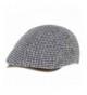 WITHMOONS Tweed Newsboy Hat faux leather brim Flat Cap SL3019 - White - CS12HHF1B3H