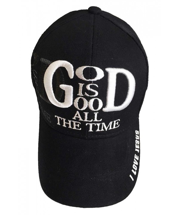 Aesthetinc Embroidery God Is So Good All The Time Christian Baseball Cap - Black 1 - C81875A6CS5