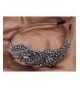 Alilang Metallic Gunmetal Headband Rhinestone