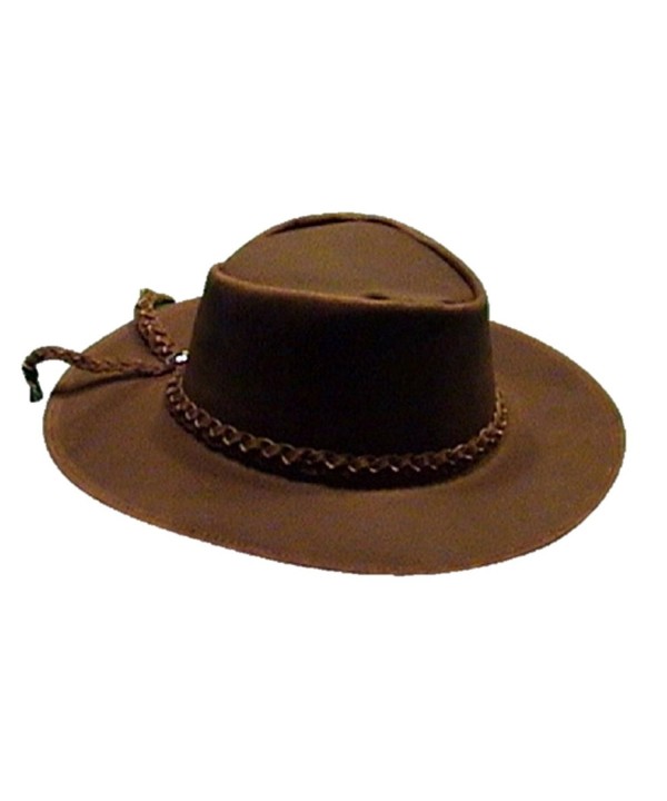 Sharpshooter Clint Eastwood Good Bad Ugly Brown Leather Cowboy Hat - Brown - C811O4EL3D3