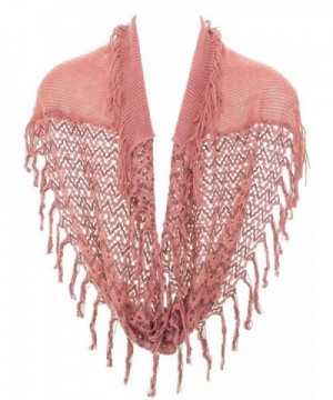 Womens Tubular Fringed Infinity Scarf