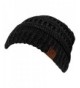 Funky Junque's C.C. Trendy Warm Chunky Soft Marled Cable Knit Slouchy Beanie - Black (23) - CF125MC6OWP