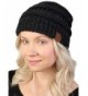 H 6800 06 Marled Ribbed Beanie Black in Cold Weather Scarves & Wraps