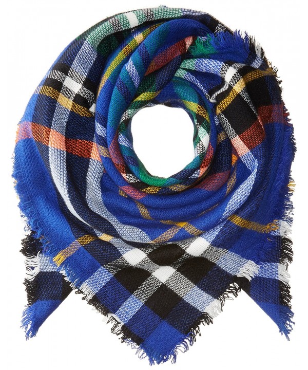 Women's Cozy Tartan Scarf Wrap Shawl Neck Stole Warm Plaid Checked Pashmina - CN11RMG27GH