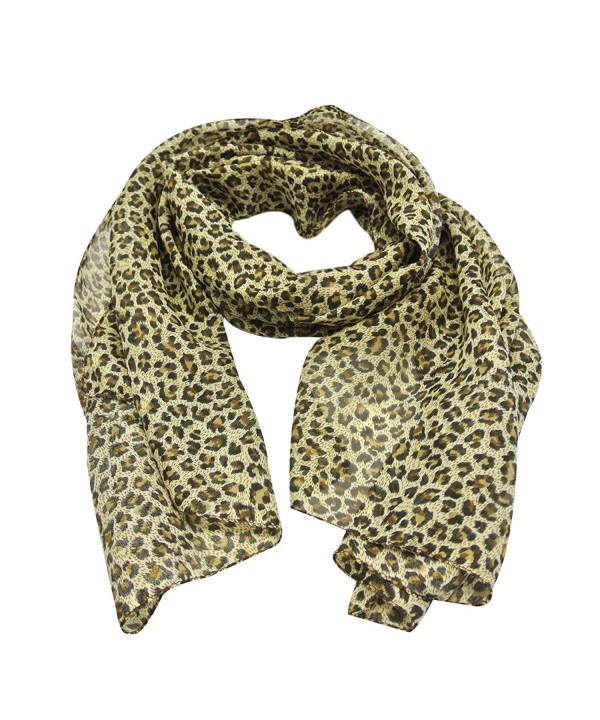 Wrapables Classic Leopard Print Scarf - Brown & Tan - C911BUWT9AF