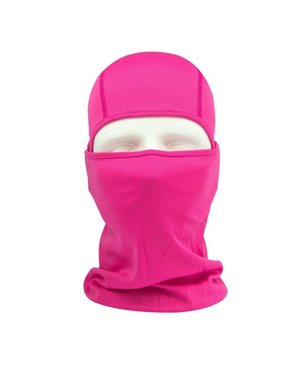 Balaclava Face Mask- HikeValley Adjustable Motorcycle Windproof UV Protection Breathable Unisex Hood Mask - Rose - C218624G6KQ