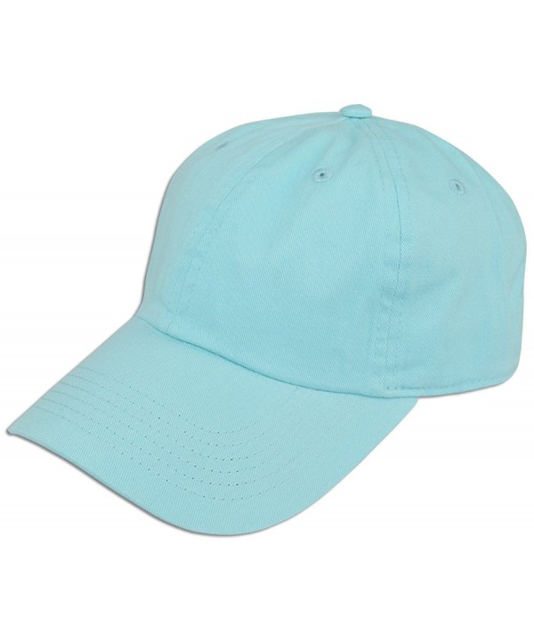 Cotton Classic Dad Hat Adjustable Plain Cap Polo Style Low Profile Unstructured 1400 - L Aqua - C512O5STH0R