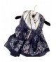 K-ELewon Silk Scarf Fashion Scarves 100% Silk Long Lightweight Sunscreen Shawls for Women - Flower Black - CV1839OY83U