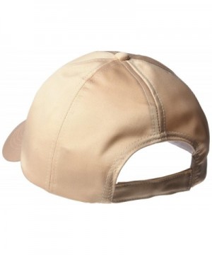 Womens Solid Satin Baseball Beige