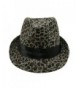 Black Leopard Cheetah Print Fedora