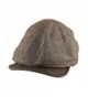 Morehats Two Tone Striped Packable Linen Newsboy Cap Gatsby Hat - Brown - CZ11MUGHBGZ