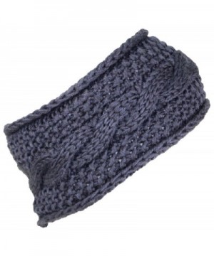Best Winter Hats Womens Rib Stitch Cable Knit Circle Headband/Warmer (One Size) - Gray - CU12N6F5HFR