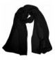 Angel-fashions Women's Soft Lightweight Chiffon Shawl Wrap Scarf Stole - Black - C212IE2Z3XL