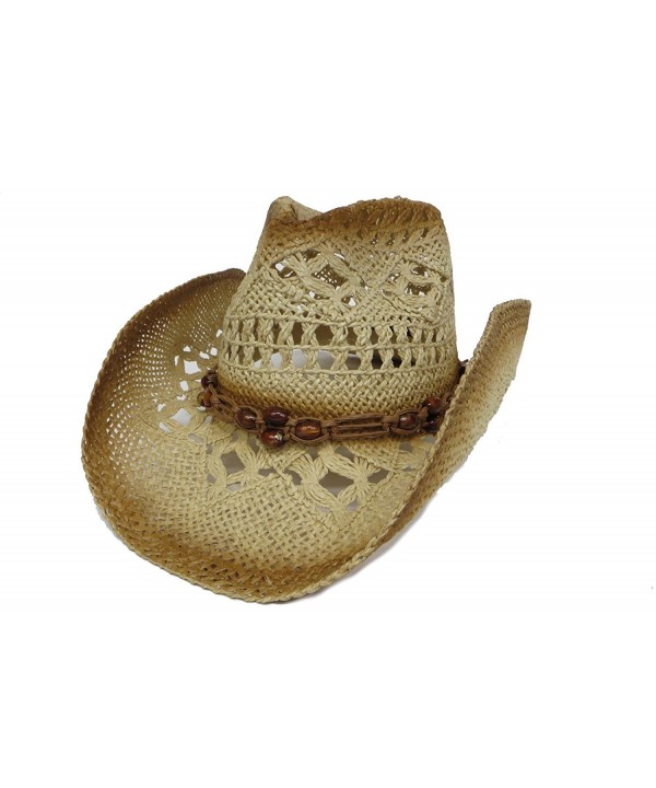 Great Deals! Western Tea Stain Hat / Fancy Style with Beads - C6113ZD5S67