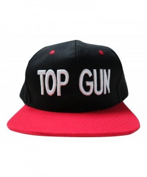 Top Gun Adjustable Snapback Flat Bill Hat Baseball Cap - C317YXONDC0