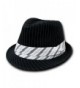 Decky Pinstripe Fedora Hat Black/White (Small/Medium) - C5110H0053H